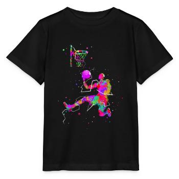 Basketball Korb - Stanley/Stella Kinder T-Shirt MINI CREATOR  - Schwarz - Vorne - Mikhail (115cm)
