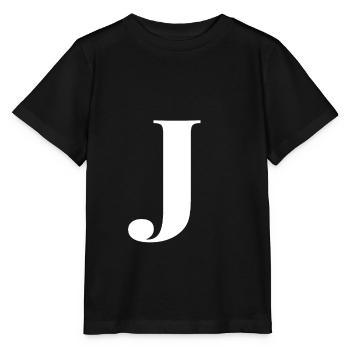 Lettre J - T-shirt bio MINI CREATOR Stanley/Stella Enfant - noir - Devant - Mikhail (115cm)