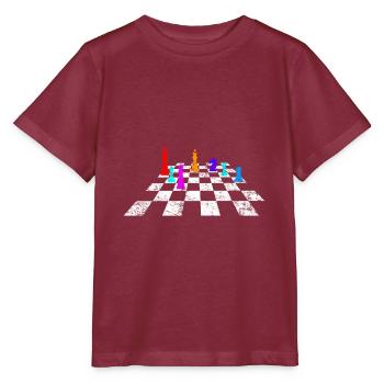 Retro Chess Move - Stanley/Stella MINI CREATOR Kids’ T-Shirt - burgundy - Front - Kain (125cm)