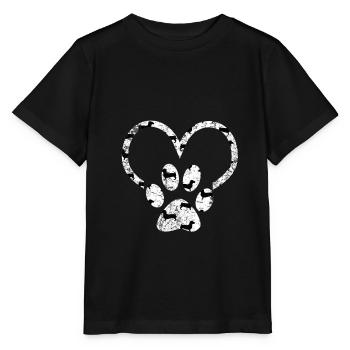 Dackel Fußabdruck - Stanley/Stella Kinder T-Shirt MINI CREATOR  - Schwarz - Vorne - Mikhail (115cm)