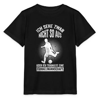 Fußball Trainer Fußballmannschaft - Stanley/Stella Kinder T-Shirt MINI CREATOR  - Schwarz - Vorne - Mikhail (115cm)