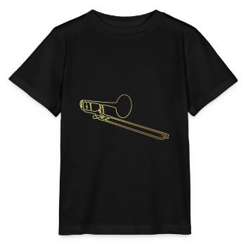 Trombone trombone - T-shirt bio MINI CREATOR Stanley/Stella Enfant - noir - Devant - Mikhail (115cm)