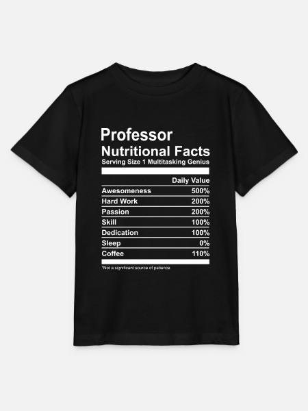 Professor Nutritional Facts T-Shirt - Stanley/Stella Kinder T-Shirt MINI CREATOR  - Schwarz