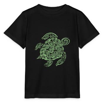 Schildkröte Umweltschutz - Stanley/Stella Kinder T-Shirt MINI CREATOR  - Schwarz - Vorne - Mikhail (115cm)