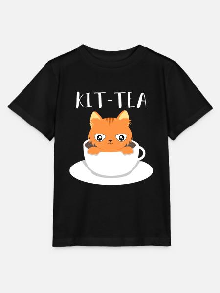Katzen Tee Tasse - Stanley/Stella Kinder T-Shirt MINI CREATOR - Schwarz