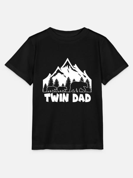 Papa jumeaux père cadeau I papa fête des pères - T-shirt bio MINI CREATOR Stanley/Stella Enfant - noir