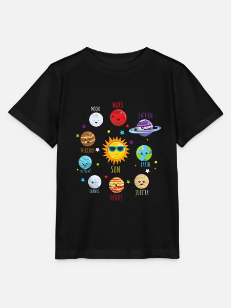 Sonnensystem Planetensystem Planeten Astronauten - Stanley/Stella Kinder T-Shirt MINI CREATOR - Schwarz