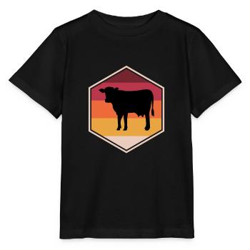 Fancy Cow Present Idea For Boys - Stanley/Stella MINI CREATOR Kids’ T-Shirt - black - Front - Mikhail (115cm)