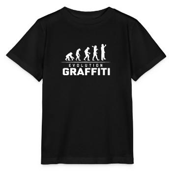 EVOLUTION DES GRAFFITI - T-shirt bio MINI CREATOR Stanley/Stella Enfant - noir - Devant - Mikhail (115cm)