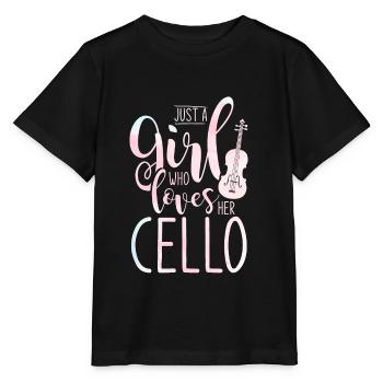 Violoncelle - T-shirt bio MINI CREATOR Stanley/Stella Enfant - noir - Devant - Mikhail (115cm)