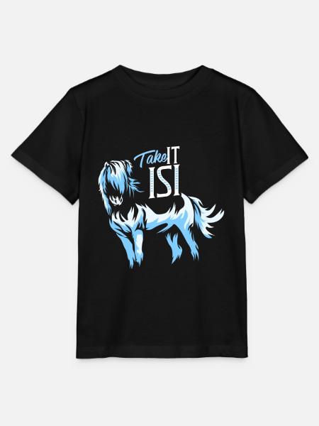 Islandpferd - Stanley/Stella Kinder T-Shirt MINI CREATOR - Schwarz