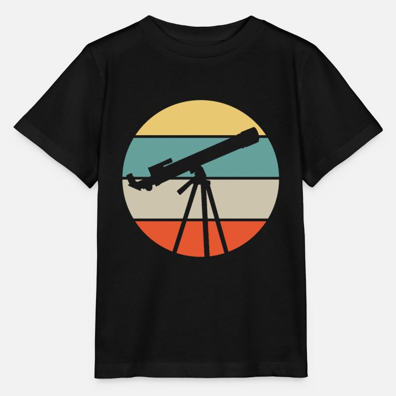 Telescope astronomy - Stanley/Stella MINI CREATOR Kids’ T-Shirt - black