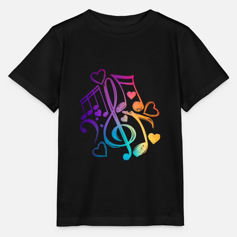 Notes de musique Clef - T-shirt bio MINI CREATOR Stanley/Stella Enfant - noir