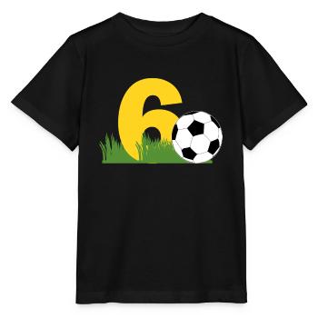 6. Geburtstag Junge Fußballer Geschenk - Stanley/Stella Kinder T-Shirt MINI CREATOR  - Schwarz - Vorne - Mikhail (115cm)