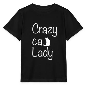 Crazy Cat Lady - Stanley/Stella MINI CREATOR Kids’ T-Shirt - black - Front - Mikhail (115cm)