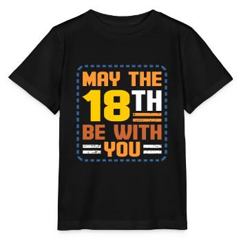 18th birthday - Stanley/Stella MINI CREATOR Kids’ T-Shirt - black - Front - Mikhail (115cm)