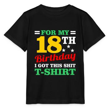 18th birthday - Stanley/Stella MINI CREATOR Kids’ T-Shirt - black - Front - Mikhail (115cm)