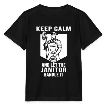 Cleaning specialist cleaner janitor - Stanley/Stella MINI CREATOR Kids’ T-Shirt - black - Front - Mikhail (115cm)