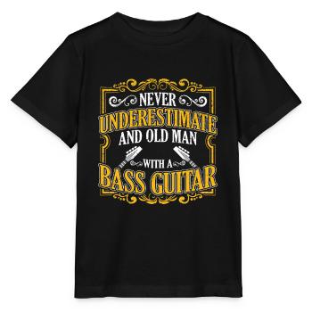Bass guitar - Stanley/Stella MINI CREATOR Kids’ T-Shirt - black - Front - Mikhail (115cm)