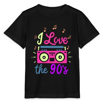 90s - Stanley/Stella MINI CREATOR Kids’ T-Shirt - black - Front - Mikhail (115cm)
