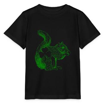 Squirrel Cute animal - Stanley/Stella MINI CREATOR Kids’ T-Shirt - black - Front - Mikhail (115cm)