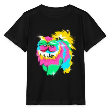 Perser Katze - Stanley/Stella Kinder T-Shirt MINI CREATOR  - Schwarz - Vorne - Mikhail (115cm)