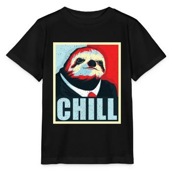Präsident Chill - Stanley/Stella Kinder T-Shirt MINI CREATOR  - Schwarz - Vorne - Mikhail (115cm)
