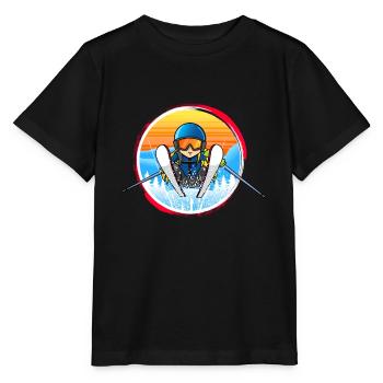 Skier Professional Pistensau Ski Vacation Humor Funny - Stanley/Stella MINI CREATOR Kids’ T-Shirt - black - Front - Mikhail (115cm)