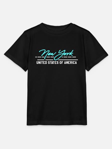 New York, New York - T-shirt bio MINI CREATOR Stanley/Stella Enfant - noir