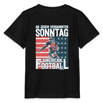 An jedem verdammten Sonntag American Football - Stanley/Stella Kinder T-Shirt MINI CREATOR  - Schwarz - Vorne - Mikhail (115cm)