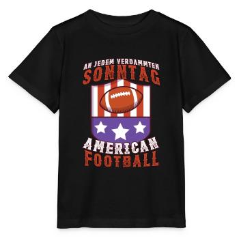 An jedem verdammten Sonntag American Football - Stanley/Stella Kinder T-Shirt MINI CREATOR  - Schwarz - Vorne - Mikhail (115cm)