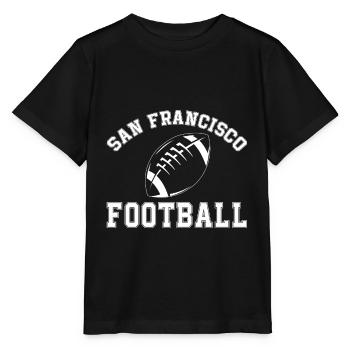 Les fans de football américain de San Francisco soutiennent le sport - T-shirt bio MINI CREATOR Stanley/Stella Enfant - noir - Devant - Mikhail (115cm)