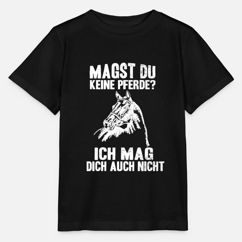 Pferdespruch Pferde Pferd Reiter Reiten Geschenk - Stanley/Stella Kinder T-Shirt MINI CREATOR  - Schwarz