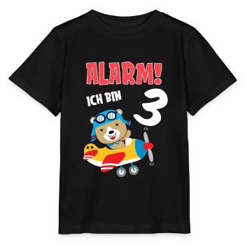Alarm Ich Bin 3 | 3 Jahre Geburtstagsgeschenk - Stanley/Stella Kinder T-Shirt MINI CREATOR  - Schwarz - Vorne - Mikhail (115cm)