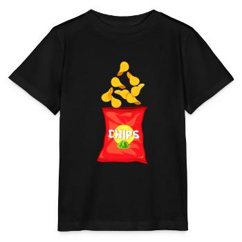 Game Day Kartoffelchips - Stanley/Stella Kinder T-Shirt MINI CREATOR  - Schwarz - Vorne - Mikhail (115cm)