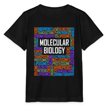 Molekularbiologische Wörter - Stanley/Stella Kinder T-Shirt MINI CREATOR  - Schwarz - Vorne - Mikhail (115cm)