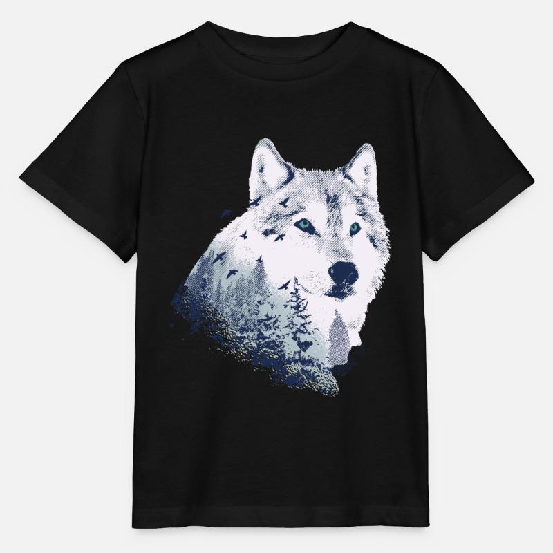 Loup - T-shirt bio MINI CREATOR Stanley/Stella Enfant - noir