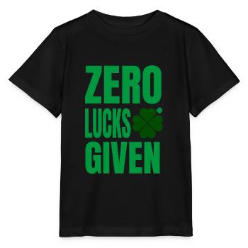Zero lucks given - St patricks day - Stanley/Stella Kinder T-Shirt MINI CREATOR  - Schwarz - Vorne - Mikhail (115cm)