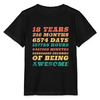 18th birthday - Stanley/Stella MINI CREATOR Kids’ T-Shirt - black - Front - Mikhail (115cm)
