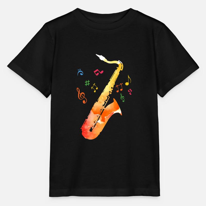 Saxophon Musiker - Stanley/Stella Kinder T-Shirt MINI CREATOR - Schwarz