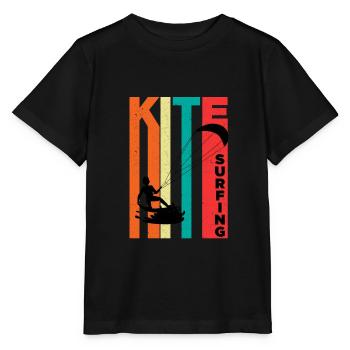 Kite Surfing Kite Kite Surfer Surfing Gift - Stanley/Stella MINI CREATOR Kids’ T-Shirt - black - Front - Mikhail (115cm)