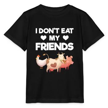 Vegan Vegetarisch - Stanley/Stella Kinder T-Shirt MINI CREATOR  - Schwarz - Vorne - Mikhail (115cm)