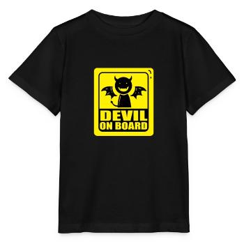 Devil on board - baby, children - Stanley/Stella MINI CREATOR Kids’ T-Shirt - black - Front - Mikhail (115cm)