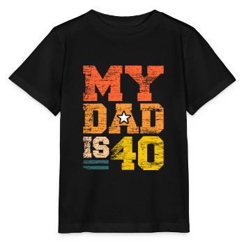 40th birthday - Stanley/Stella MINI CREATOR Kids’ T-Shirt - black - Front - Mikhail (115cm)
