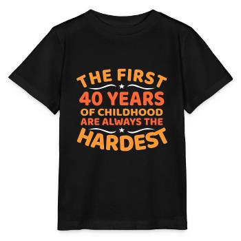 40th birthday - Stanley/Stella MINI CREATOR Kids’ T-Shirt - black - Front - Mikhail (115cm)