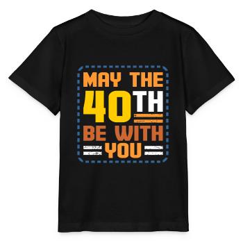 40th birthday - Stanley/Stella MINI CREATOR Kids’ T-Shirt - black - Front - Mikhail (115cm)