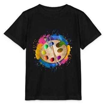 Pinceau - T-shirt bio MINI CREATOR Stanley/Stella Enfant - noir - Devant - Mikhail (115cm)