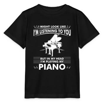 Piano piano - Stanley/Stella MINI CREATOR Kids’ T-Shirt - black - Front - Mikhail (115cm)
