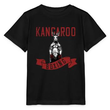 Kangaroo boxing boxing glove Funny - Stanley/Stella MINI CREATOR Kids’ T-Shirt - black - Front - Mikhail (115cm)