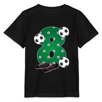 Football 8th birthday Footballer 8 years children - Stanley/Stella MINI CREATOR Kids’ T-Shirt - black - Front - Mikhail (115cm)